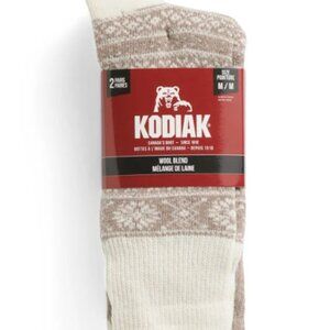 KODIAK 2 Pairs Thermal Wool Blend Fair Isle Boot Socks (For Women) O/S